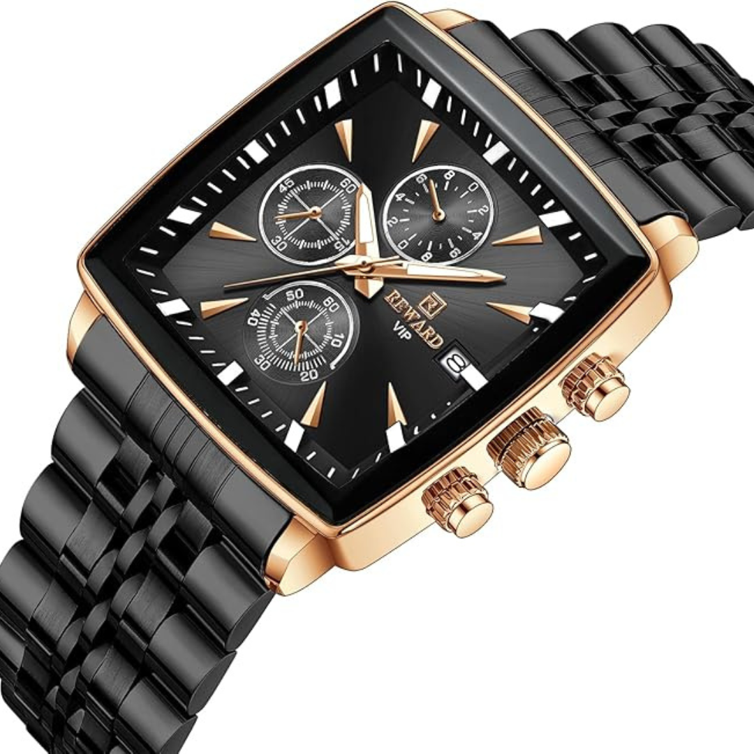 REWARD VIP SQUARE CHRONOGRAPH WATCH