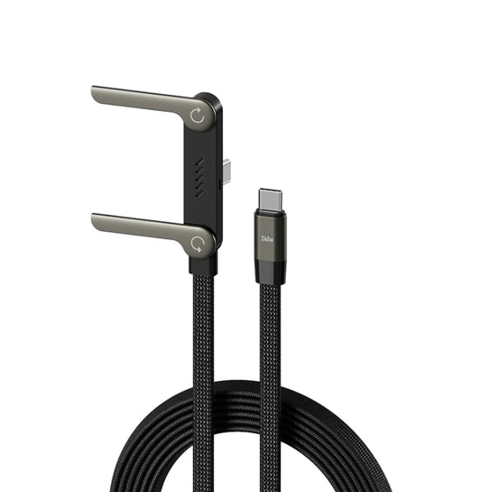 2-in-1 Type-C Charging Cable with Built-In Stand
